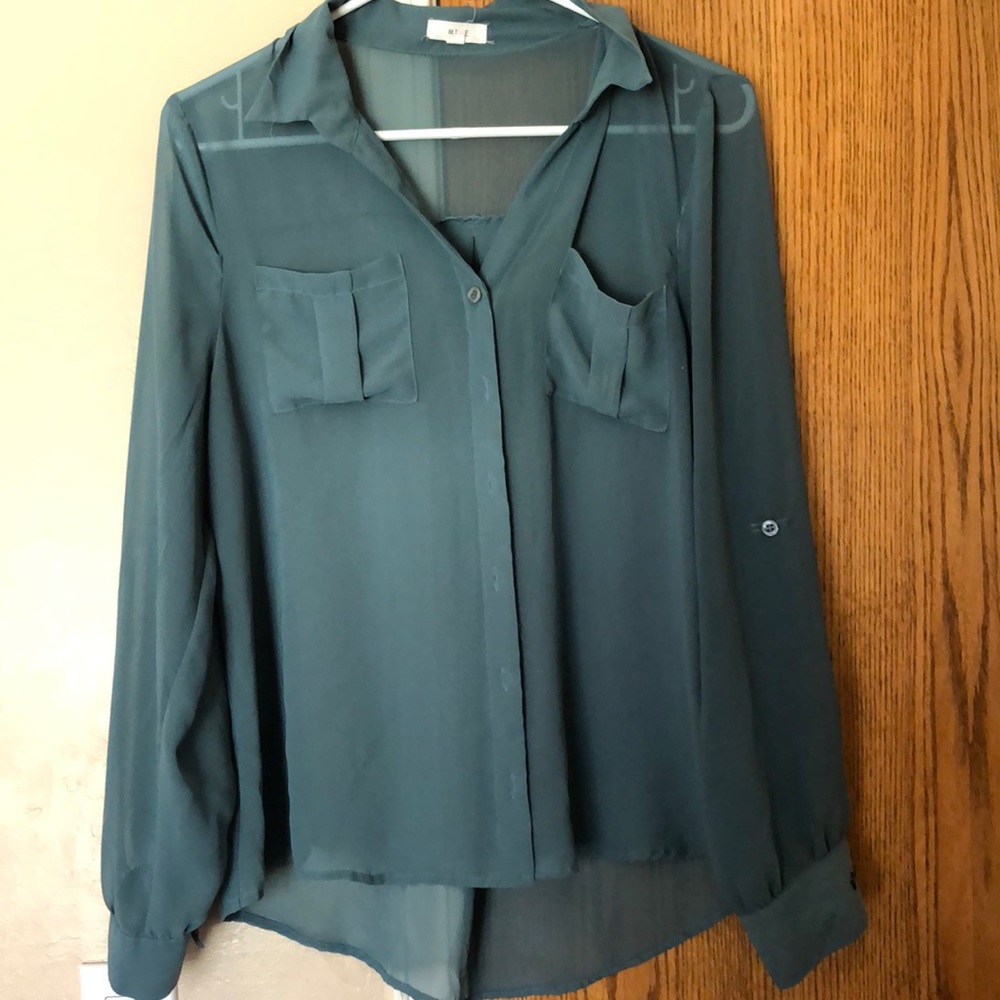 Green/blue work shirt